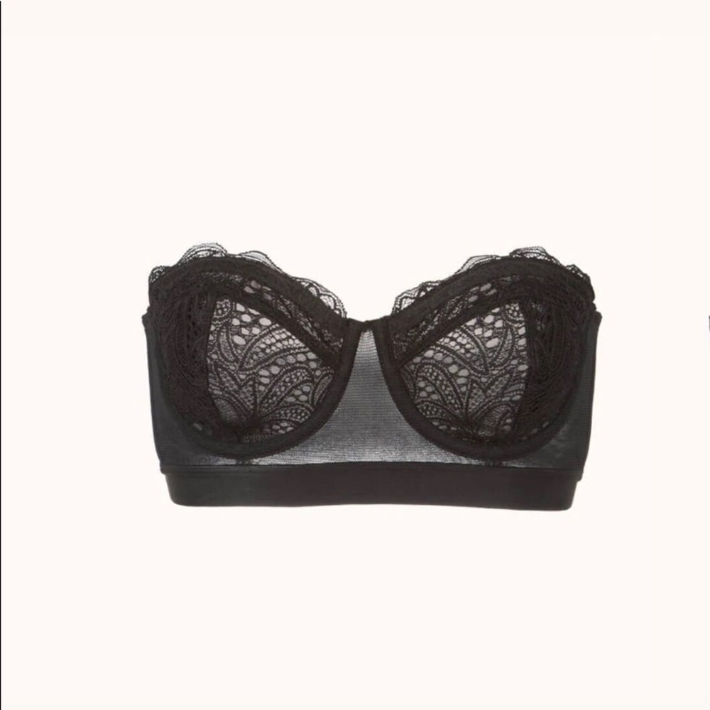 NWT Lively strapless black lace bra with attachable straps